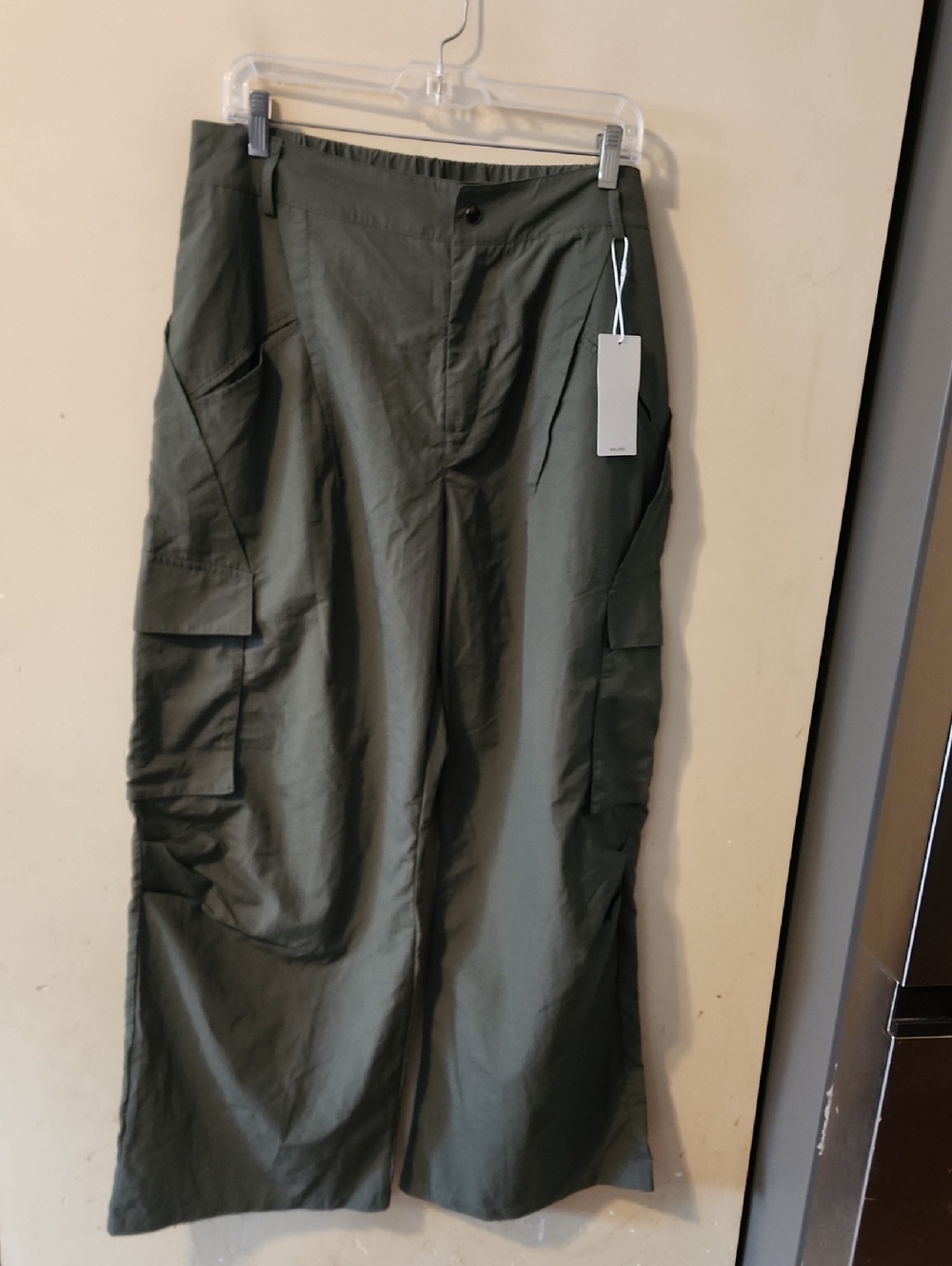 HALARA Olive Cargo Wide-Leg Pants